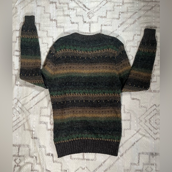 Le Tigre Men's Crewneck Sweater - Green, Brown, Black - Picture 4 of 7